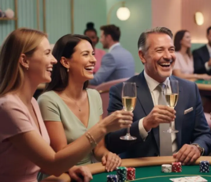 Spokojení klienti na pokerových společenských akcích